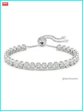 11.11CT Moissanite Tennis Bracelet 925 Sterling Silver White Gold Plated